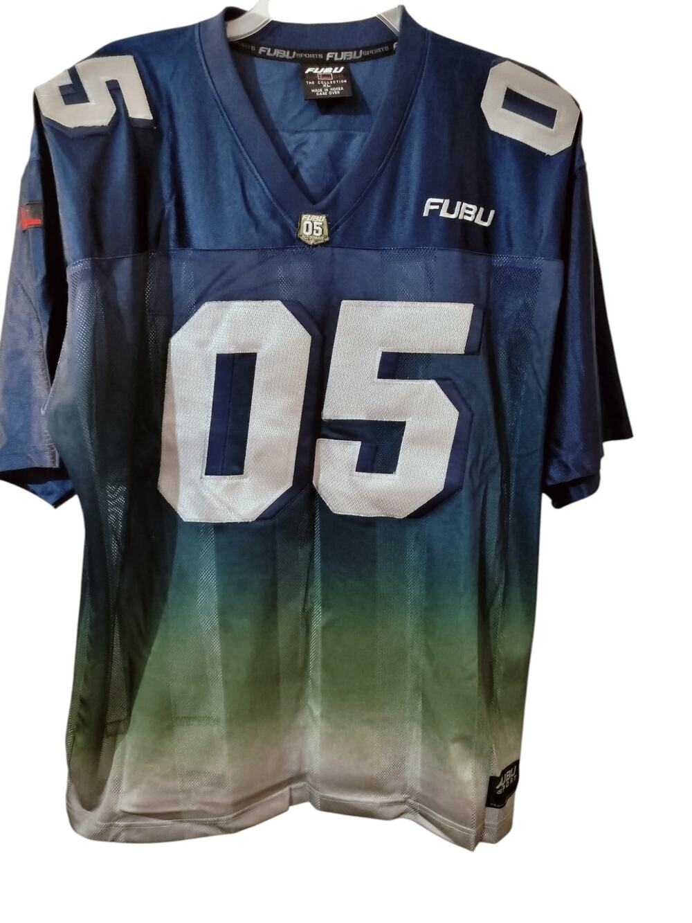 M1198)FUBU Y2K Sport Collection Gradient Mesh 05 Football Jersey XL